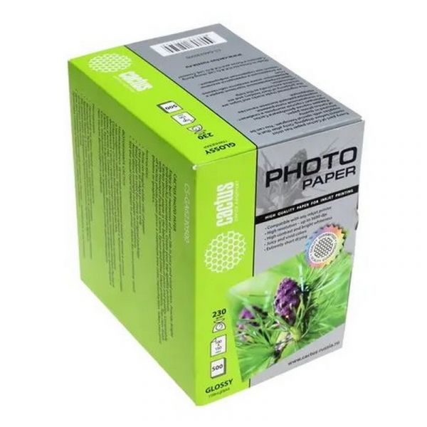 Фотобумага Cactus CS-GA6230500 А6, 230 г/м2, 500 л., покрытие - глянцевое