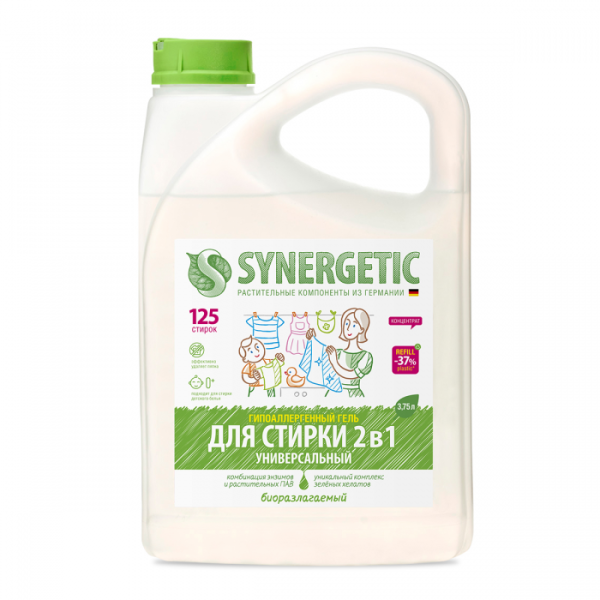 Гель для стирки Synergetic Белое и цветное универсал 5 л