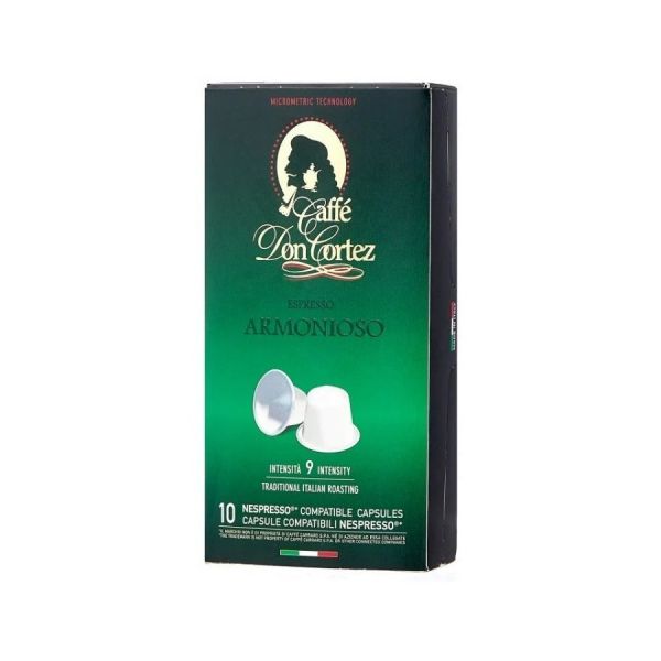 Кофе в капсулах Carraro Don Cortez Armonioso Nespresso Original крепость 9 10 шт.
