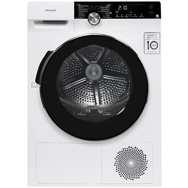 Сушильная машина Weissgauff WD 599 DC Inverter Heat Pump UV Light белый, (428618)
